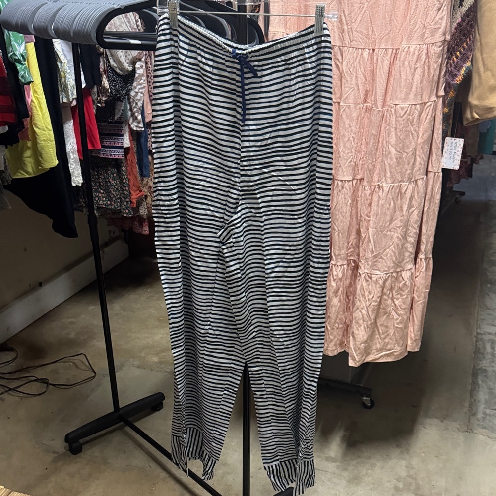Navy Striped Women's Joggers